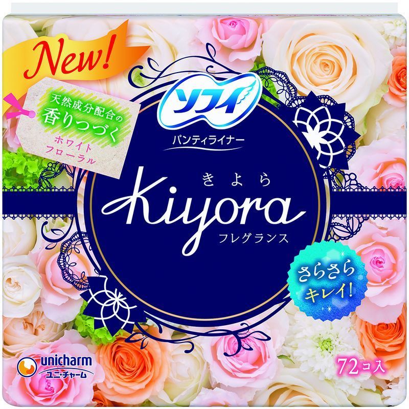 ユニ・チャーム ソフィ Kiyora ホワイトフロ−ラルの香り 72枚 生理用品