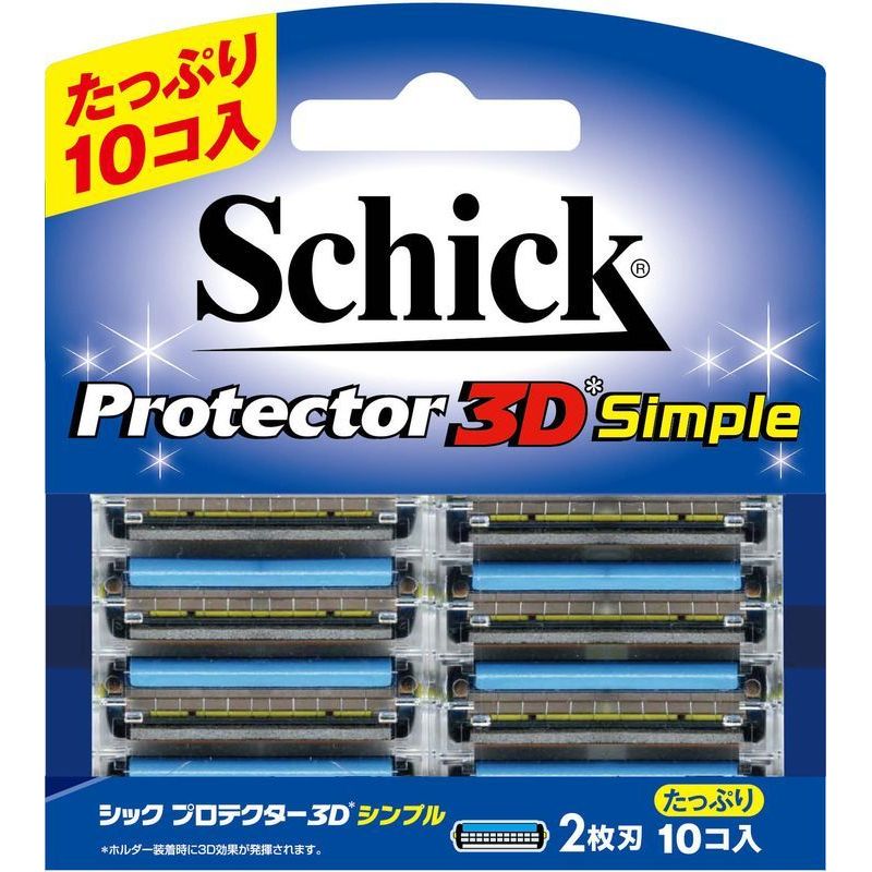 2個セット 【送料無料】 【あす楽】シック プロテクター3D シンプル 替刃 (10コ入) 男性用カミソリ