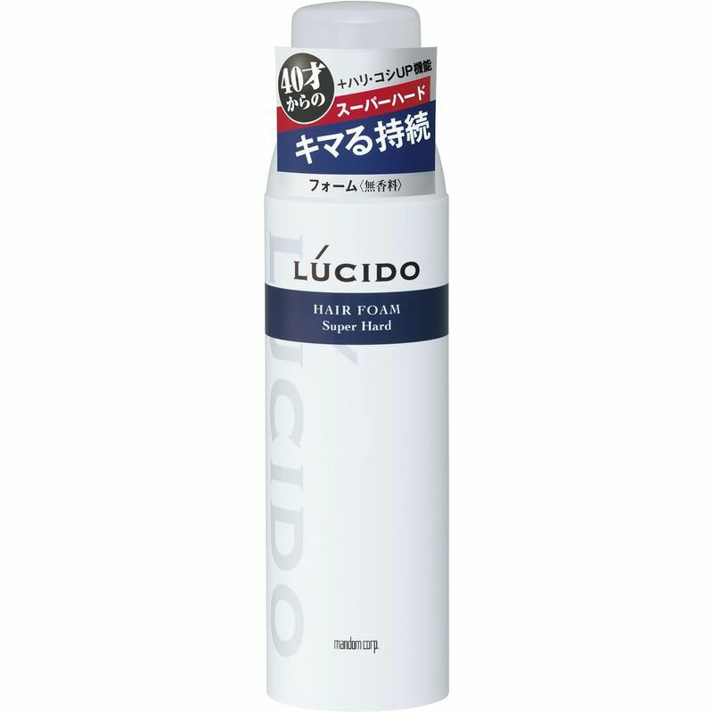 【エントリーP5倍】マンダム LUCIDO ヘアフォーム スーパーハード 185G メンズ用整髪料