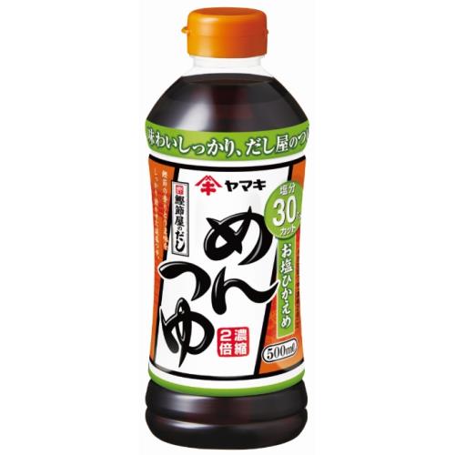 【セット販売】ヤマキ　お塩ひかえめめんつゆ　500ML×6個セット