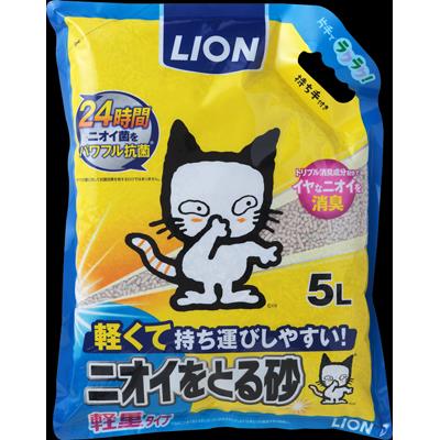 ライオン商事　ニオイをとる砂　軽量タイプ　5L 1