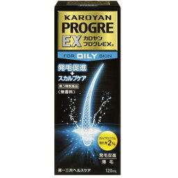 2個セット【送料無料】【あす楽】【第3類医薬品】カロヤン　プログレEX　オイリー　120ML