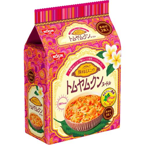 日清食品　日清旅するエスニック　具付き3食パック　トムヤムクン×9個セット