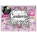 ユニ・チャーム　Center-in　コンパクト1/2　スイートフローラルの香り　特に多い日の昼用　羽つき　16枚　24.5CM　生理用品