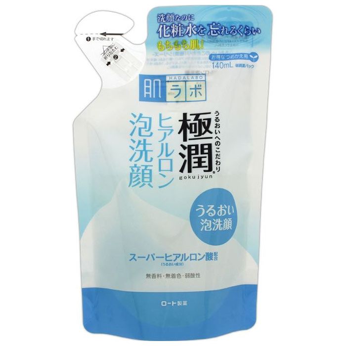 ロート製薬 肌ラボ 極潤 ヒアルロン泡洗顔 詰め替え 140ML 洗顔料