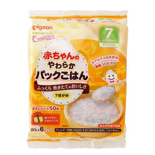 ピジョン　P.赤ちゃんのパックごはん7ヵ月　6個　育児食品