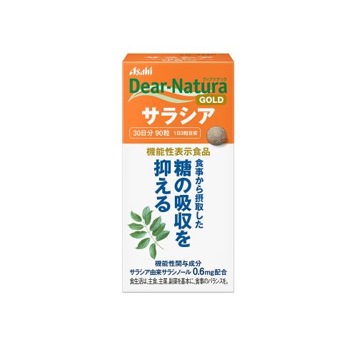 アサヒグループ食品　ディアナチュラゴールド　サラシア　　90粒　30日分　サプリメント ehac-10100440 ウエルシア楽天市場支店 パッケージ画像