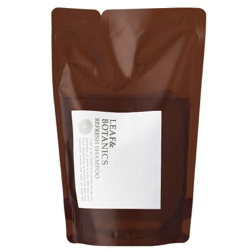 ▲【在庫限りS】松山油脂　LEAF＆BOTANICS　リフレッシュシャンプー　詰替用　370ML
