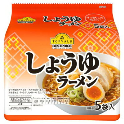 ウエルシア楽天市場支店 トップバリュ ベストプライス すっきりした味わい しょうゆラーメン 88g×5袋入×6個セット