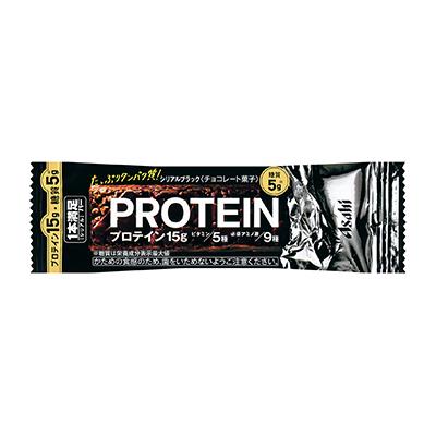 送料無料 アサヒグループ食品 1本満足バー プロテインブラック ×18本(プロテインバー)