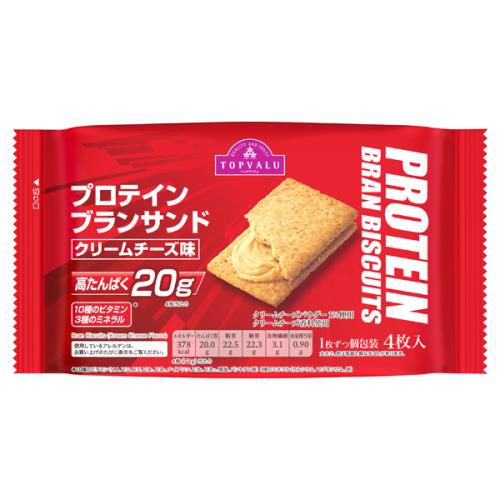 トップバリュ　プロテイン　ブランサンド　クリームチーズ味　4枚入×6個セット