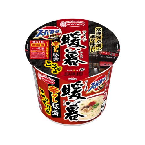 エースコック　スーパーカップ1．5倍　ラーメン暖暮　辛ダレ豚骨　こってり味　80g×12個セット