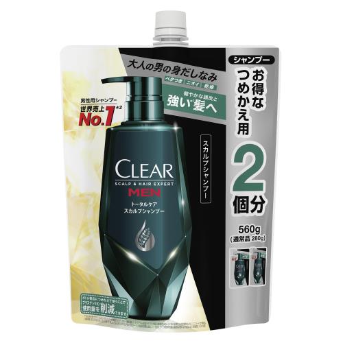 ユニリーバ　クリアフォーメン　スカルプシャンプー　大型詰め替え　560g