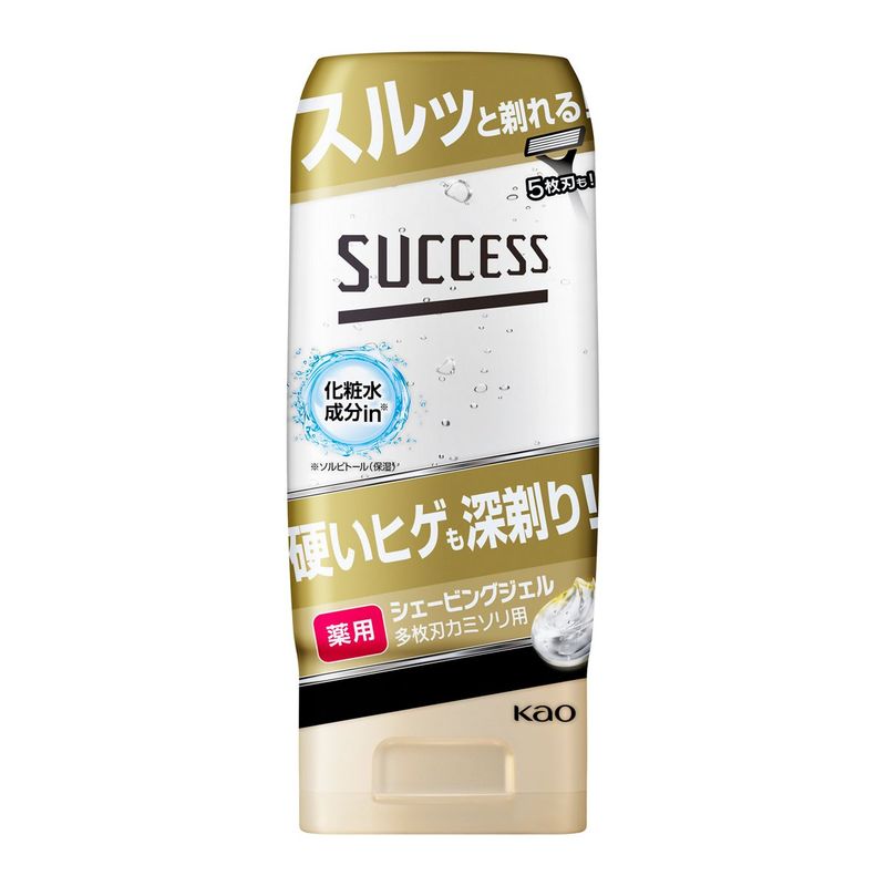 ▲【在庫のみの価格】花王　サクセス　薬用シェービングジェル　多枚刃カミソリ用　180G　(M478)