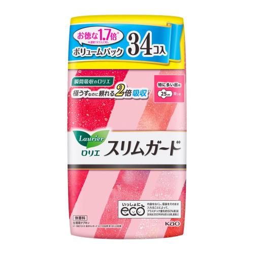 花王　ロリエ　スリムガード　ボリュームパック　特に多い昼用　34コ