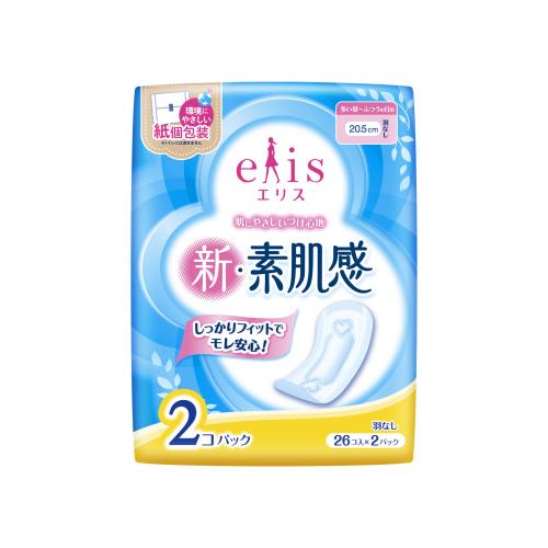 大王製紙　エリス新素肌感205昼羽無　26枚×2個入り