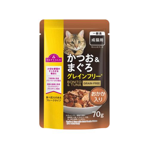 トップバリュ　成猫用　かつお＆ま