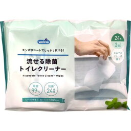 昭和紙工　ウエルシア流せるトイレシート　24枚×2個パック入り×24個セット