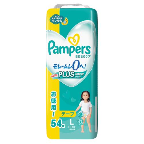 ▲【在庫限り】P&G　パンパース　さらケアテープ　L　54枚×4個セット