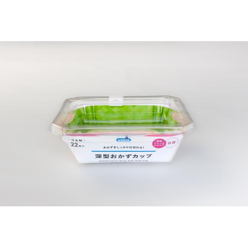 【エントリーP5倍】東洋アルミ ウエルシア抗菌深型カップジャンボスクエア 22枚入