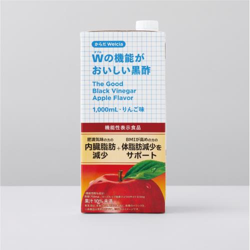 【エントリーP5倍】からだWelcia Wの機能がおいしい黒酢 1,000mL・りんご味