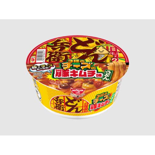 【エントリーP5倍】日清食品 日清のどん兵衛3種のチーズの豚キムチ味うどん 80g×12個セット