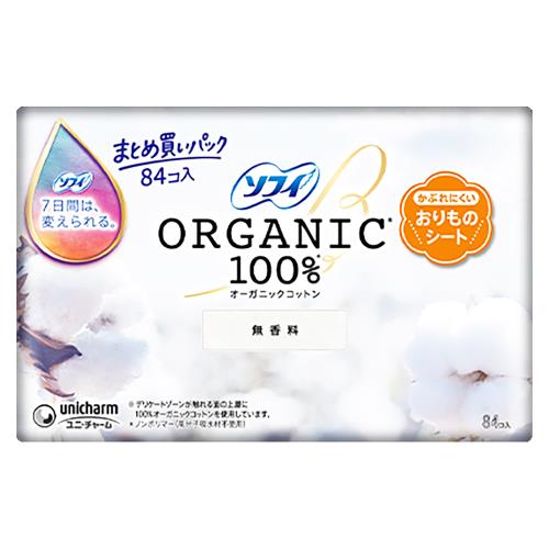 ユニ・チャーム　ソフィ　おりものシート　オーガニックコットン　無香料　84枚