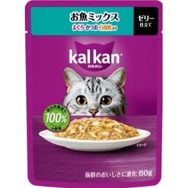 マース　カルカン　パウチお魚ミックス白身魚　60g