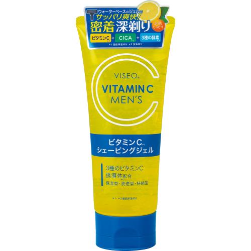 【エントリーP5倍】熊野油脂 VISEOメンズ ビタミンCシェービングジェル 220g