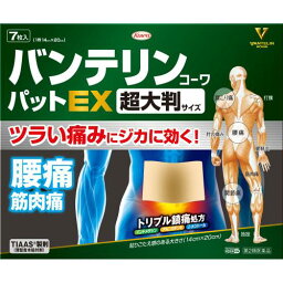 2個セット　送料無料　【あす楽】　◆【第2類医薬品】バンテリンコーワパットEX　超大判サイズ　7枚【セルフメディケーション税制対象商品】