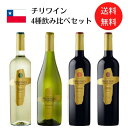 チリワイン ≪ランキング1位！≫ミシオネス レセルバ（金ラベル） 4本飲み比べセット 750ml瓶 【 送料無料 】 赤ワイン 白ワイン 飲み比べ 贈答 ワイン おしゃれ お歳暮 ギフト チリワイン 白鶴 神戸 お歳暮 還暦 結婚祝い お正月 お祝い 還暦祝 結婚記念日 父の日ギフト 正月 贈答用