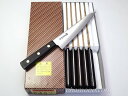 正広別作 骨透(サバキ・解体包丁)角(大)180mm 木柄 1ケース(6丁入り)