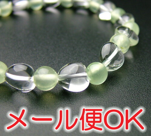 Rakuten - 【10%OFF＆P10倍★6/4-6/11】[メール便OK]ハート珠 水晶プレナイト仕立【腕輪・ブレス・パワーストーン】