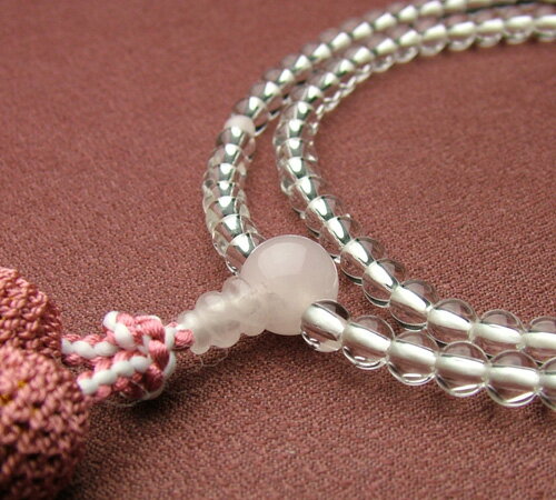 本水晶ローズクウォーツ仕立8寸