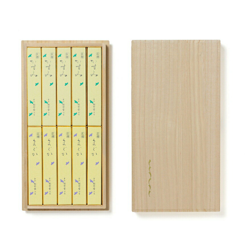 Rakuten - 【進物線香/松栄堂】かすみ まどか『桐箱』#139905 【楽ギフ_包装】【楽ギフ_のし宛書】