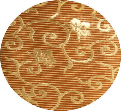 [メール便OK]金襴ポーチ型(つる草)金茶【数珠袋・数珠入れ】【#2】