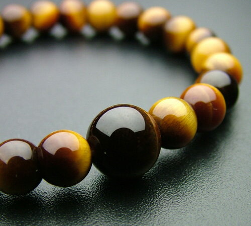 [メール便OK]虎目石共仕立 7ミリ【匠シリーズ・腕輪/ブレス】【#2】