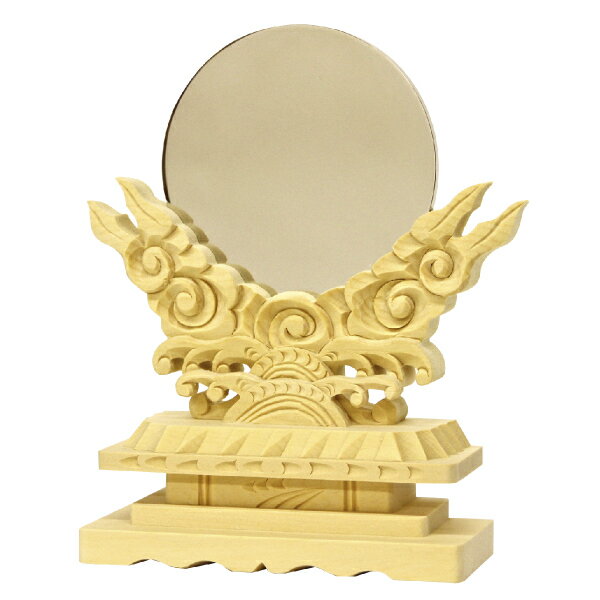 【神具】御神鏡(木製)2.5《上》【#2】