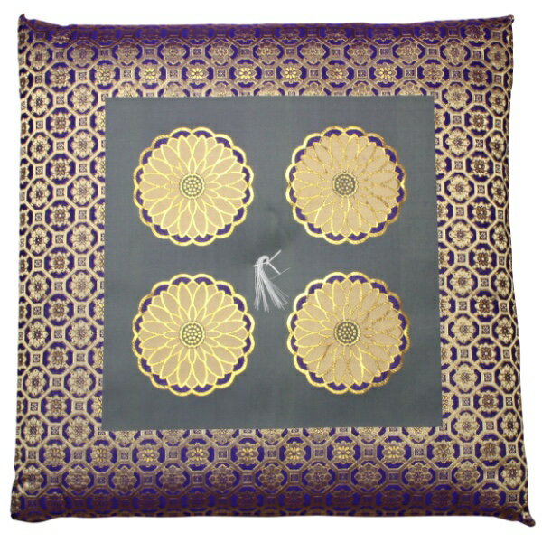 【仏前・御前座布団(圧縮タイプ)】二釜剣菊(緑)【#2】