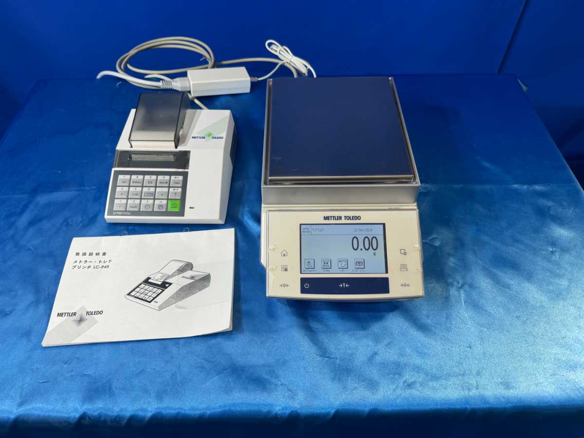　3545　メトラー・トレド　上皿天びん　プリンター・取扱説明書付　型番：XS4002SV・LC-P45　精密機械　分析機器　中古機器　研究　大学 　通電確認済