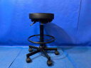 【中古】 3575-1 椅子 丸椅子 黒色 座面Φ31cm 研究室 病院