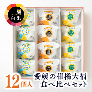 愛媛の柑橘大福食べ比べセット12個入｜一福百果清光堂 愛媛 今治 和菓子 和スイーツ 大福 甘い 白あん お餅 みかん 甘夏 八朔 愛媛みやげ TVで人気 秘密のケンミンSHOW 満点☆青空レストラン ヒルナンデス ギフト 贈り物 プレゼント 送料無料 愛媛百貨店【お歳暮・冬ギフト】