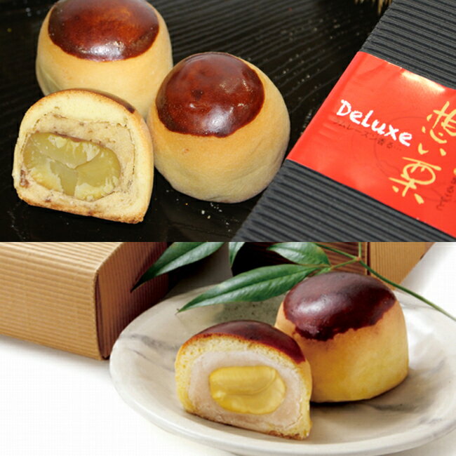 想い栗6個+想い栗デラックス2個｜奥伊予の城川和栗｜城川ファクトリー【愛媛 西予 城川町 和栗 和スイーツ 無添加 手作り 上質銀寄 栗まんじゅう 饅頭 大粒 ラムレーズン 天然素材 ギフト 贈り物 プレゼント 送料無料】［愛媛百貨店］【お中元・夏ギフト】