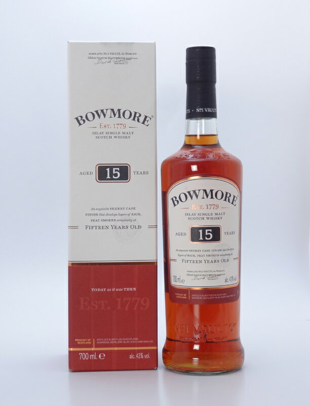 BOWMORE ボウモア　15年【スコッチウイスキー】700ml【正規品】