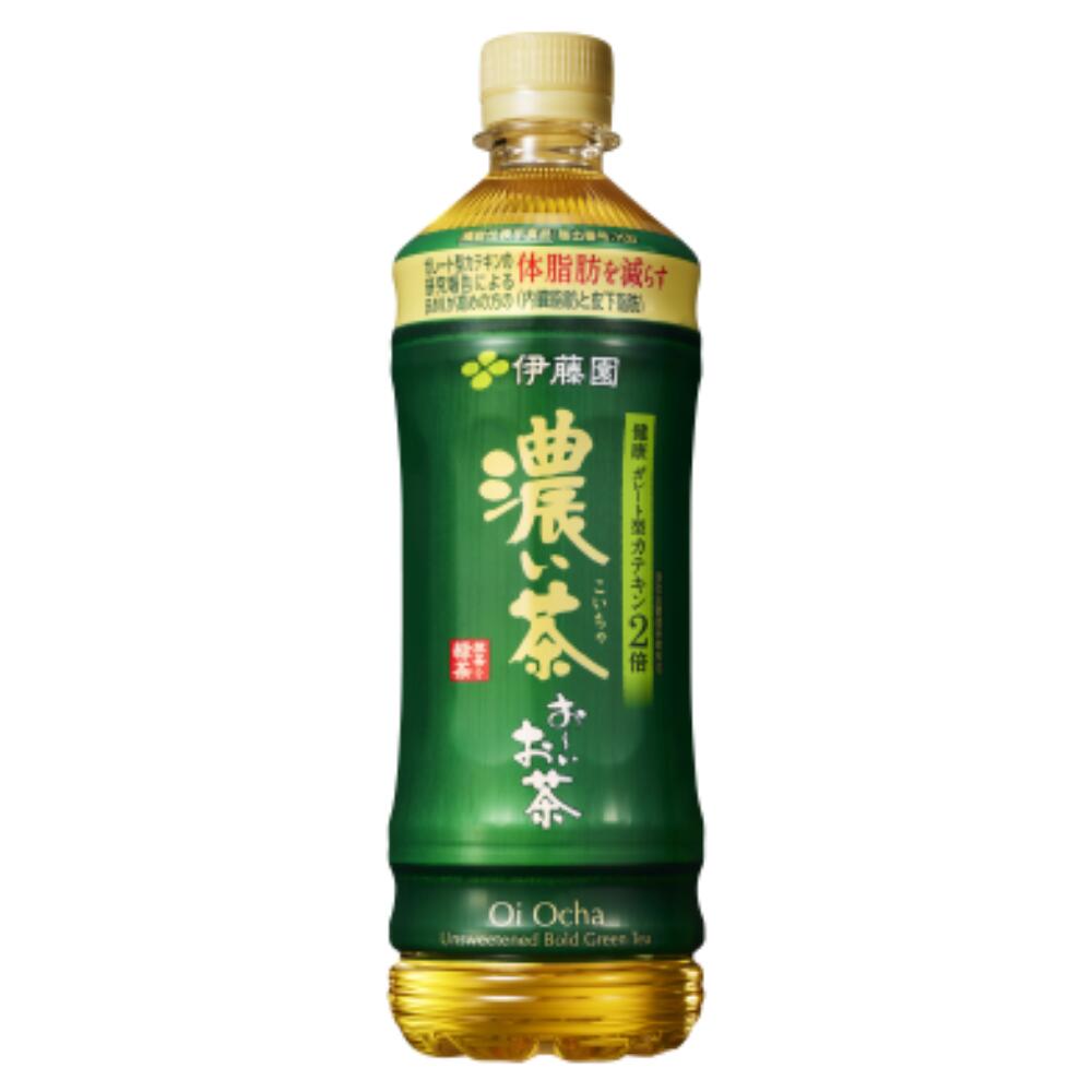 伊藤園独自の「自然抽出・フレッシュ製法」により、急須でいれた緑茶本来の深い味わいを実現。また緑茶に含まれるポリフェノールの一種で、美容や健康への働きにより注目を集めている天然カテキンを500mlあたり、400mg含んでいます。 そしてこの独自製法が進化して、緑茶の抽出液をさらにクリアーにすることによって、緑茶本来の香りとおいしさに磨きがかかりました。 ひときわ濃くておいしくなった「お〜いお茶 濃い味」を是非、お楽しみください。お〜いお茶 濃い味 500ml ペットボトル 24本入り1箱の価格です。　