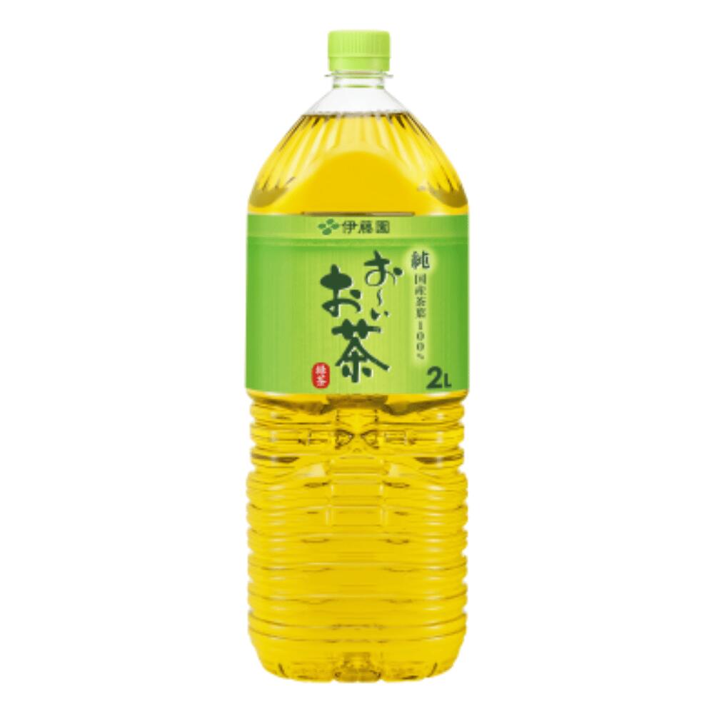 急須でいれた緑茶本来の香りとおいしさのために、原料となる国産茶葉からこだわりぬきました。飲料メーカーの多くが緑茶飲料の原料仕入れを商社などの外部に委託している現状に対し、伊藤園は社員自らが茶産地や茶市場へ出向き、その品質を見極めた上で仕入れを行う「直接仕入れ」を20年以上に渡って継続してきました。 このような、お茶の伊藤園としての取り組みにより信頼関係を築き上げ、国内の茶葉生産量の約25％をも取り扱う、幅広い原料調達力を可能にいたしました。それが「お〜いお茶」のおいしさへとつながっています。 お〜いお茶 2L ペットボトル 6本入り1箱の価格です。　