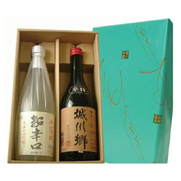 樂天商城 - 【日本酒ギフトセット】城川郷 辛口 720ml ＆ 小富士 超辛口 720ml [ギフト箱入]