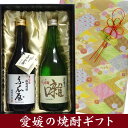 下記ご案内の愛媛焼酎が2本入った飲み比べギフトです。 【内容】 ●粕取焼酎 糸瓜屋(Hechimaya) 720ml 高級酒米を日本酒造りで培った最高の技術で醸した 大吟醸酒の貴重な酒粕のみを贅沢に使い、低温でじっくりと蒸留しました。 大吟醸酒の上品な味わいと、フルーティな吟醸香がこれまでにない、 すっきり軽やかな口当たりの大吟醸 粕取焼酎です。 日本酒の酒蔵だからこそ出せる絶品の焼酎をぜひ一度お試し下さい。 原料に限りがあり、数量限定販売の貴重な焼酎となります。 【容量】 720ML 【アルコール分】 25度 【原材料名】　大吟醸酒粕・米麹 【製造元】 (株)媛囃子/愛媛県西予市城川町 ●くり媛囃子 「囃」　720ml 愛媛県産栗100%使用 栗ならではのさわやかな甘さ、ほのかな香り、ソフトな舌触り。 愛媛は全国有数の栗の産地です。城川をはじめとした県内名産地の栗と、 愛媛県産「はだか麦」を使い、バランスよく仕上げた焼酎です。 ほっくりと栗の甘みと、はだか麦由来の香ばしいコクや旨味。 甘さを楽しむならロック、香りのお湯割り、飲み飽きしない水割り、 濃い目のソーダ割りでも個性をきちんと発揮する1本です。 塩味の焼き鳥、魚介のムニエル、タイ風焼きそばなど幅広いお料理と合わせてお楽しみください。 【容量】 720ML 【アルコール分】 25度 【原料】 栗/麦/麦麹 【蒸留方法】 減圧 【製造元】 （株）媛囃子／愛媛県西予市城川町　