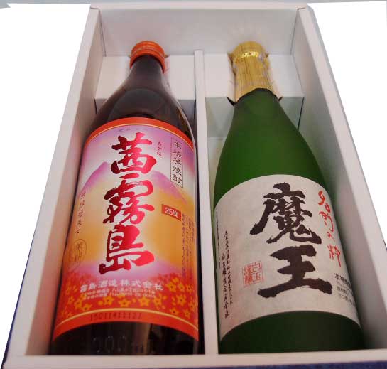 楽天ワインと地酒の店　かたやま魔王720ml　茜霧島900ml　2本セット　ギフト箱