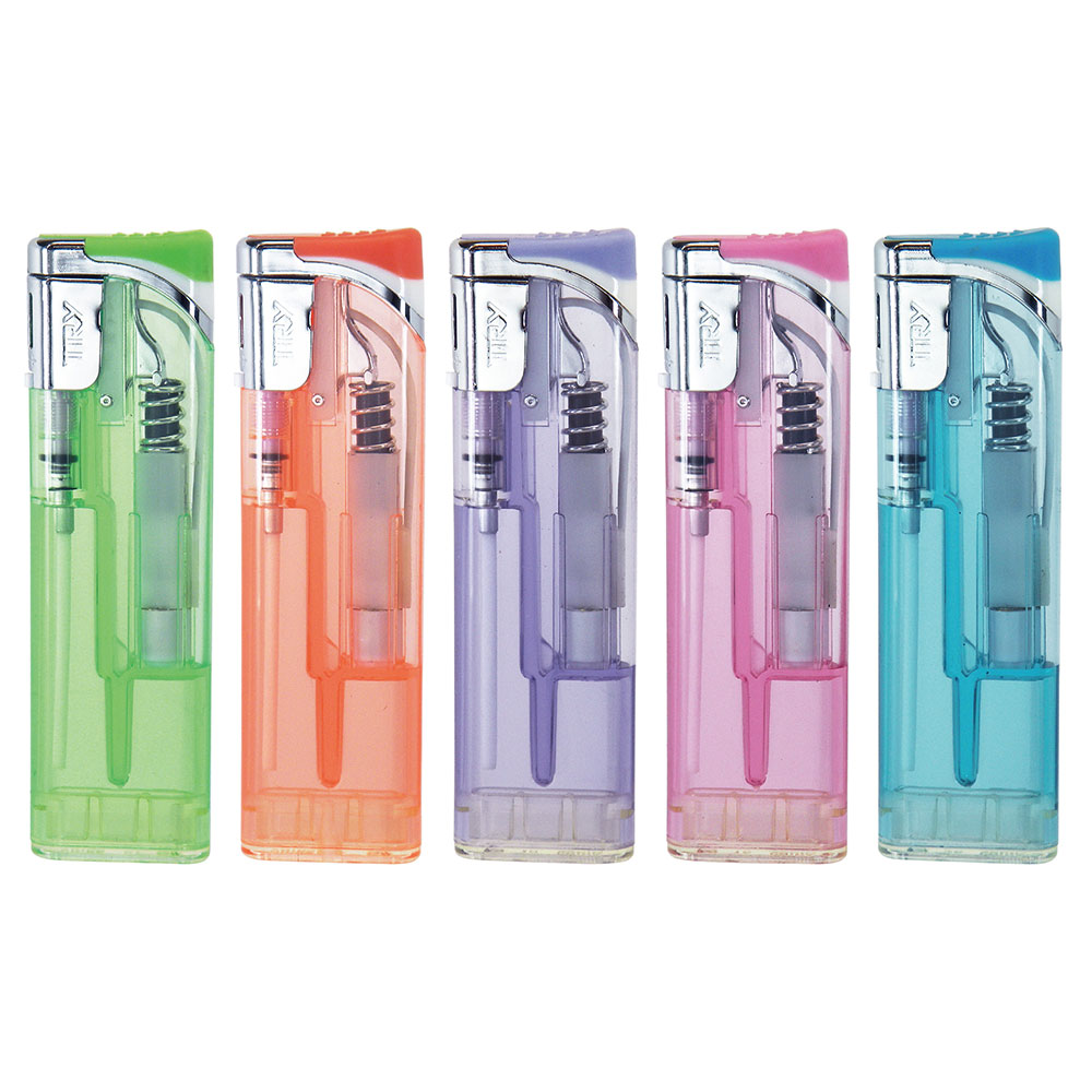 【送料無料】TRY ラバー スライド電子ライター 5色セット